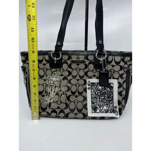 Coach Black Tote Bag Customized W/ embellishments - Picture 4 of 14
